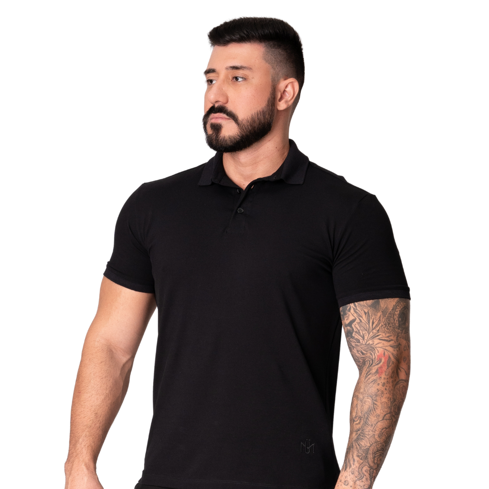 Camiseta gola polo NICE de Algodão com Mangas Curtas