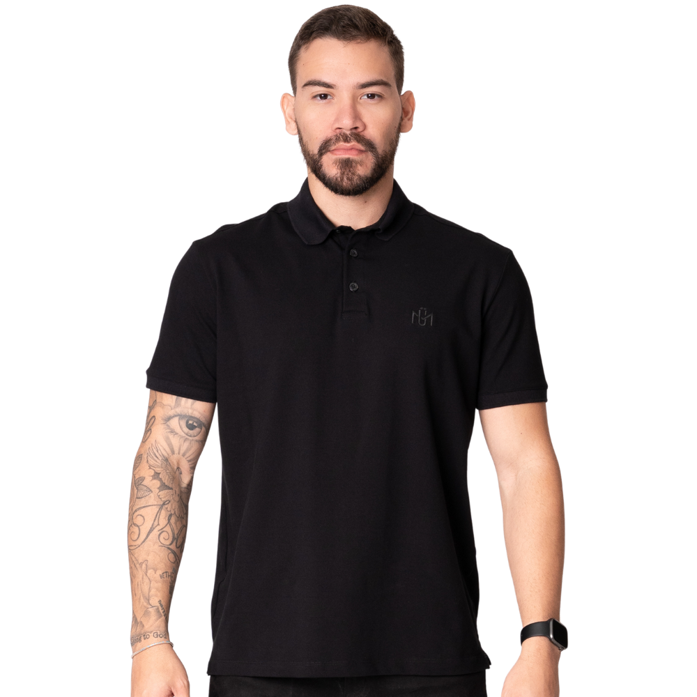 Camiseta gola polo LILLE de Algodão com Mangas Curtas